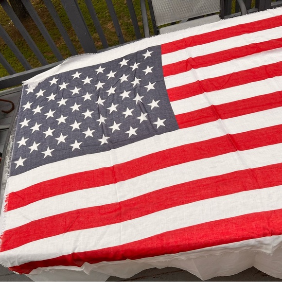 American Flag Stars and Stripes Lightweight Scarf by Old Navy, NWOT - Picture 2 of 9